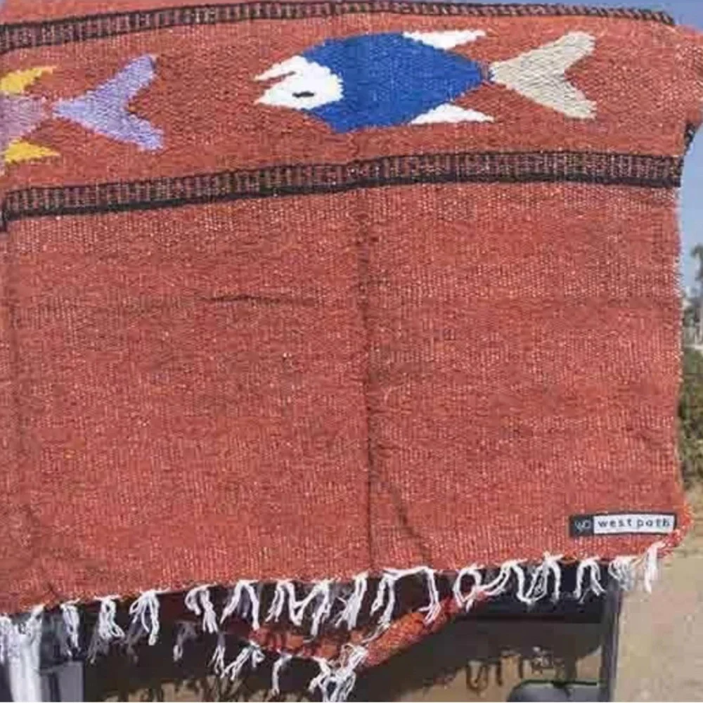 Red Fish Patterned Textile - Picture 3 of 3